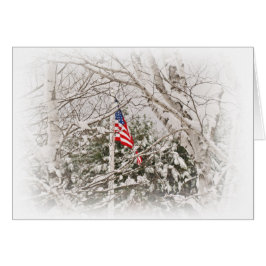 U.S.A. Flagga Scene Hälsningskort