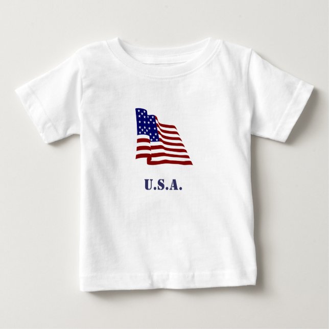 U.S.A. Flagga Tee Shirt (Framsida)