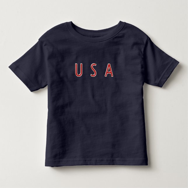 U S A Patriotic design T Shirt (Framsida)