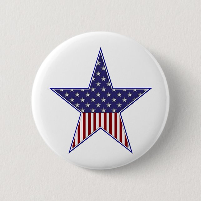 U.S.A. Patriotic Flagga Design Knapp (Framsida)