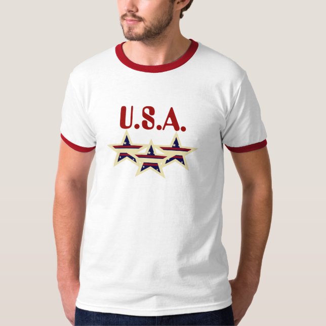 U.S.A. PATRIOTISK T-TRÖJA TRÖJA (Framsida)