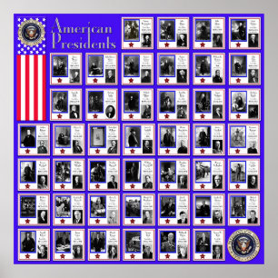 U.S.A. PRESIDENTBLÅTT A/567 POSTER