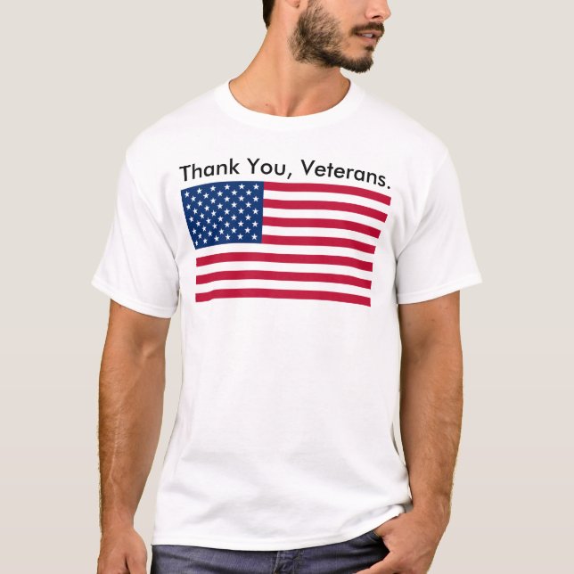U.S.A. - "Tack, veteran.", - T-tröja T Shirt (Framsida)