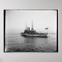 U.S. Alabama Battleship c1902 Vintage