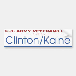 U.S. Arméveteran för Clinton/den Kaine bildekalen Bildekal
