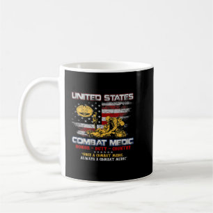 U.S. Army Combat Medic Veteran Vintage Honor Duty Kaffemugg