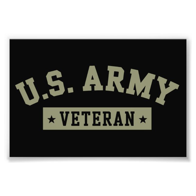 U.S. Army Veteran Veterans America American Flag Fototryck (Framsidan)