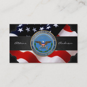 U.S. Avdelning av försvar (DOD)emblemen [3D] Visitkort