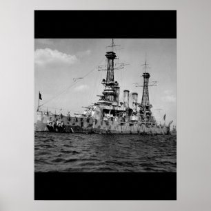 U.S. battleship New jersey in_Krig Image Poster