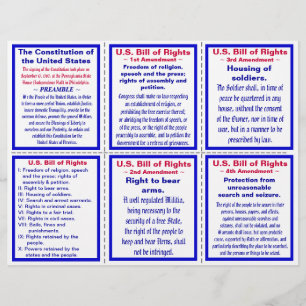 U.S. Bill of Högers Pocket Pamphlet Reklamblad