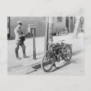 U.S. Brevbärare & motorcykel Vykort