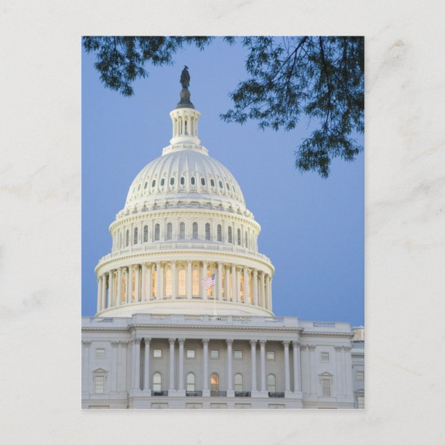 U.S. Capitol i skymningen, Washington D.C. (distri Vykort (Framsida)