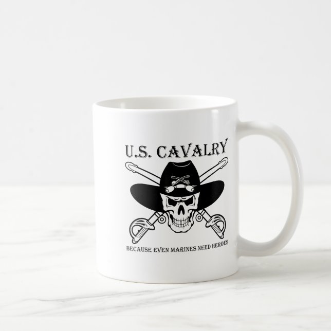 U.s. Cavalry Because Even Marines Need Heroes Funn Kaffemugg (Höger)