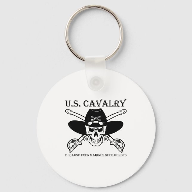 U.s. Cavalry Because Even Marines Need Heroes Funn Nyckelring (Framsida)