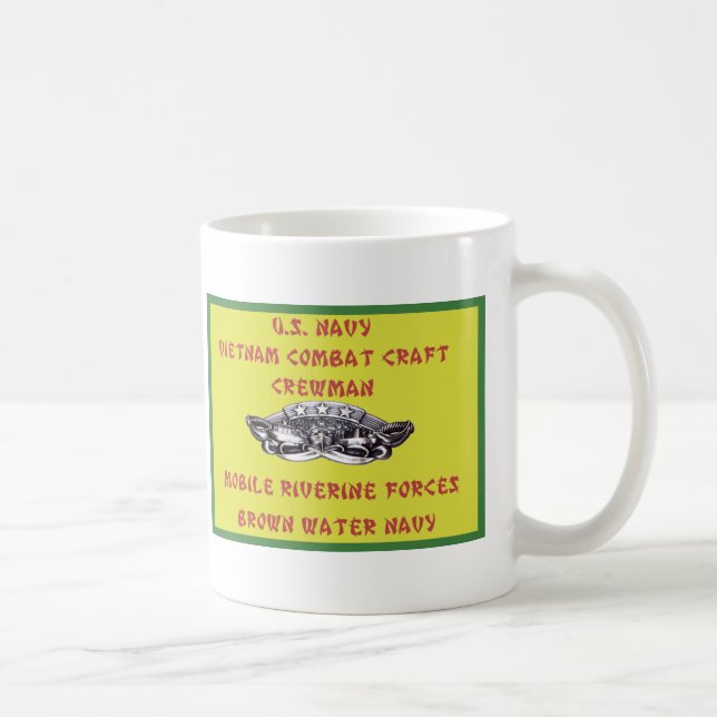 U.S. CREWMAN FÖR HANTVERK FÖR MARINVIETNAM STRID KAFFEMUGG (Höger)