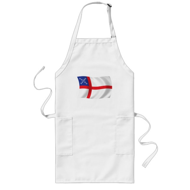 U.S. Episcopal Church Flagga Apron Långt Förkläde (Framsidan)