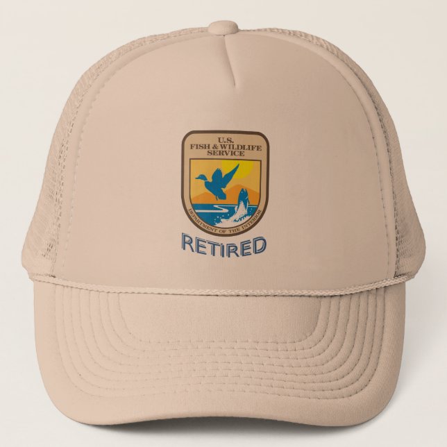 U.S. Fish and Wildlife Service Retrött Hat Truckerkeps (Framsida)