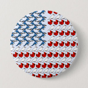 U.S. Flagga av fåglar Knapp