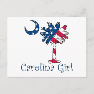 U.S. Flagga Carolina Girl Vykort