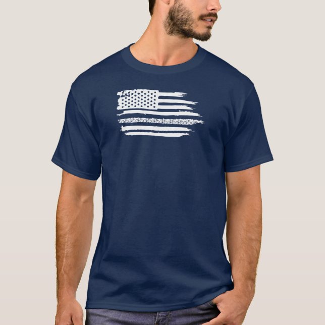 U.S. Flagga Cycling T Shirt (Framsida)