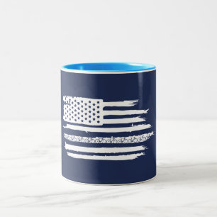 U.S. Flagga Cycling Två-Tonad Mugg