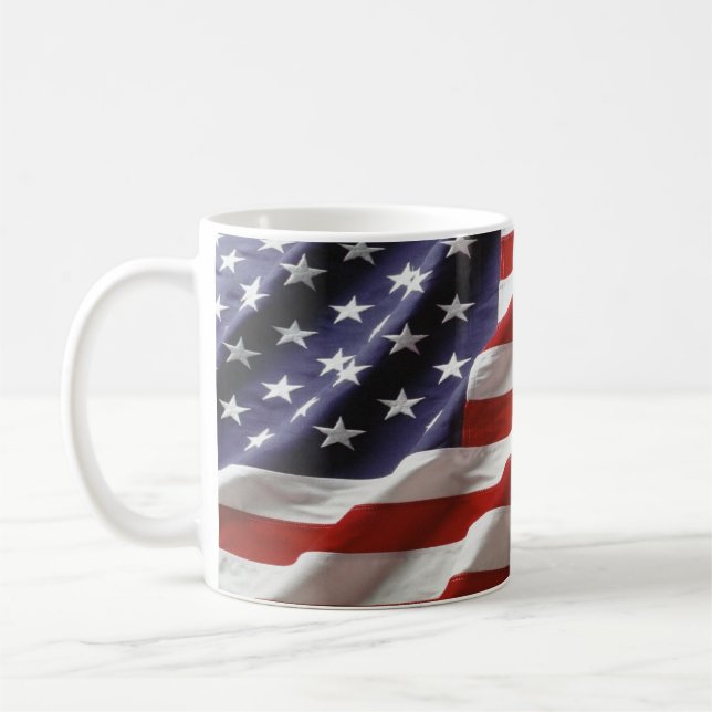 U.S. Flagga Kaffemugg (Vänster)