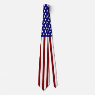 U.S. Flagga med strimlad duk Slips