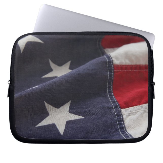 U.S. flagga tätt upp laptop sleeve (Framsidan)