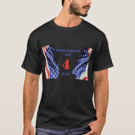 U.S flaggor för Independence day, 4 juli T Shirt