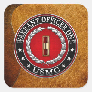 U.S. Flottor: Berättigande kommenderar en (USMC Fyrkantigt Klistermärke