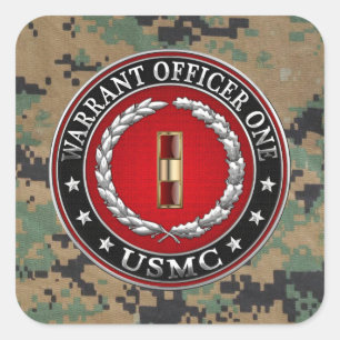 U.S. Flottor: Berättigande kommenderar en (USMC Fyrkantigt Klistermärke
