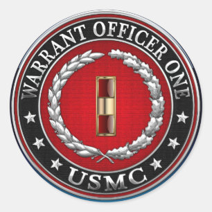 U.S. Flottor: Berättigande kommenderar en (USMC Runt Klistermärke