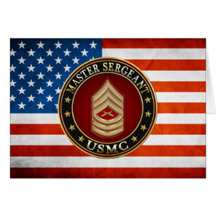 U.S. Flottor: Fanjunkare (USMC MSgt) [3D] Hälsningskort