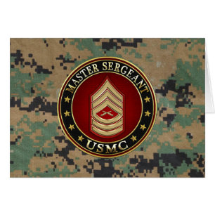 U.S. Flottor: Fanjunkare (USMC MSgt) [3D] Hälsningskort