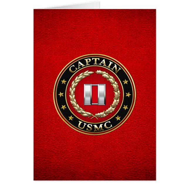 U.S. Flottor: Leda (USMC-Capt) [3D] Hälsningskort (Framsidan)