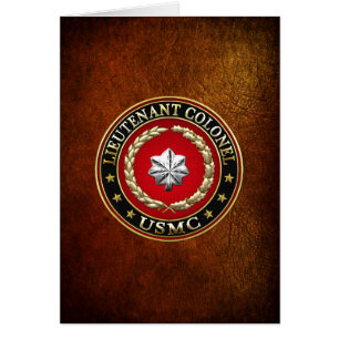 U.S. Flottor: Lieutenant Överste (USMC LtCol) [3D Hälsningskort