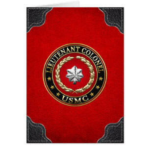 U.S. Flottor: Lieutenant Överste (USMC LtCol) [3D] Hälsningskort