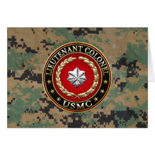 U.S. Flottor: Lieutenant Överste (USMC LtCol) [3D] Hälsningskort