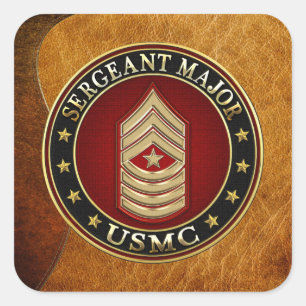 U.S. Flottor: Sergeant Ha som huvudämne (USMC Fyrkantigt Klistermärke