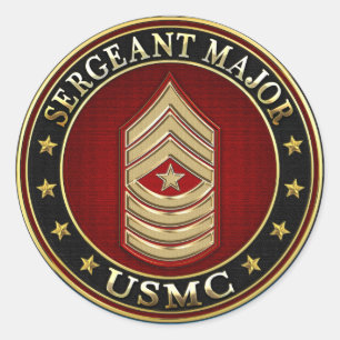 U.S. Flottor: Sergeant Ha som huvudämne (USMC Runt Klistermärke