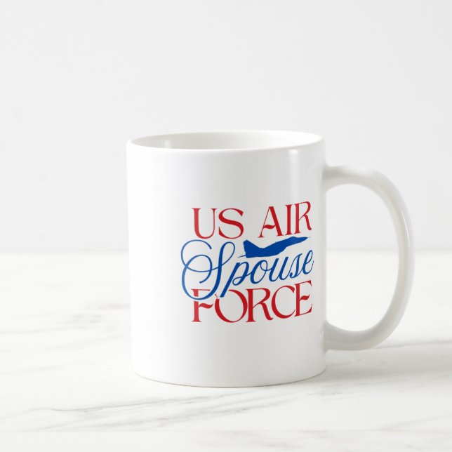 U.s. Flygvapen Maka – Stolt Militär Hustru Man Kaffemugg (Höger)