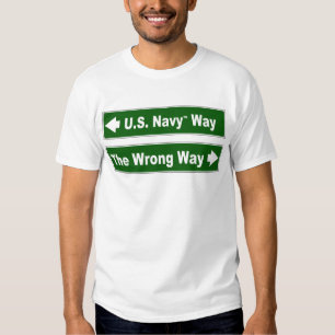 U.S. Gatan för marinen undertecknar långt skjort Tee Shirt