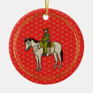 U.S. Gräns Agent om julklapp Julgransprydnad Keramik