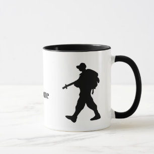 U.S. Gräns Patrol Agent Silhouette Namn Mugg