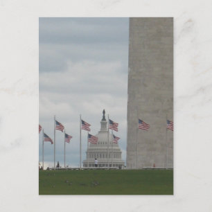 U.S. Huvudstad och Washington Monument Vykort