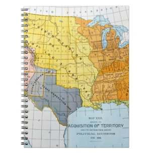 U.S. KARTA 1776-1884 ANTECKNINGSBOK