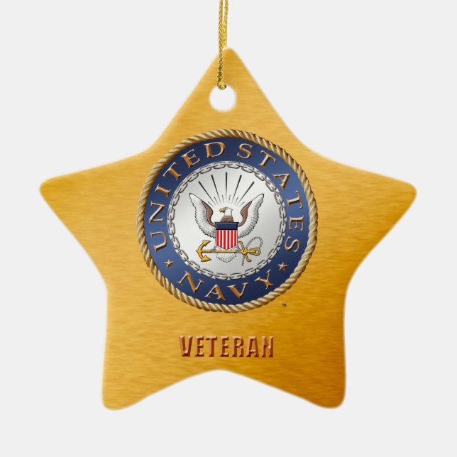 U.S. Keramisk prydnad för marin Julgransprydnad Keramik (Framsidan)