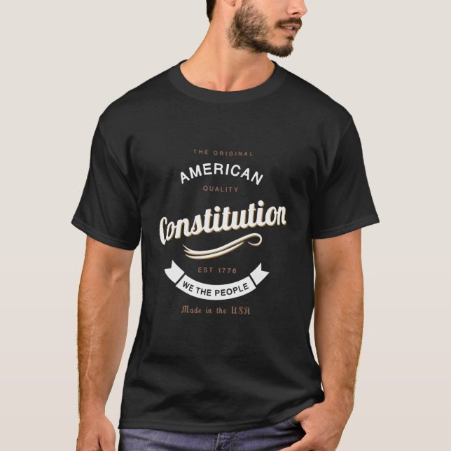 U:s konstitutionsdag 1776: folket t shirt (Framsida)