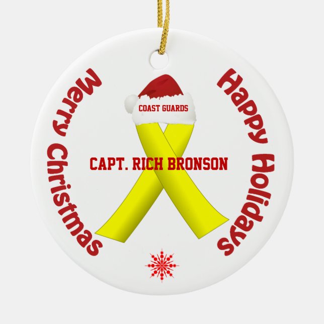 U.S. Kustbevakningjulprydnad Julgransprydnad Keramik (Framsidan)