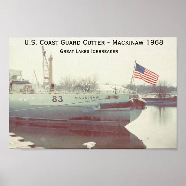 U.S. Kusten Guard Mackinaw Icebrytare Poster (Framsidan)